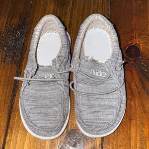 Hey Dude Wally Toddler Linen Stone Slip-On Shoes